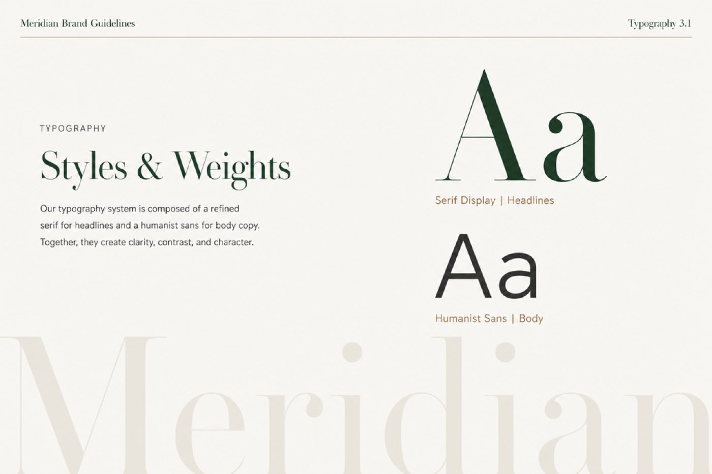 Typography guideline slide